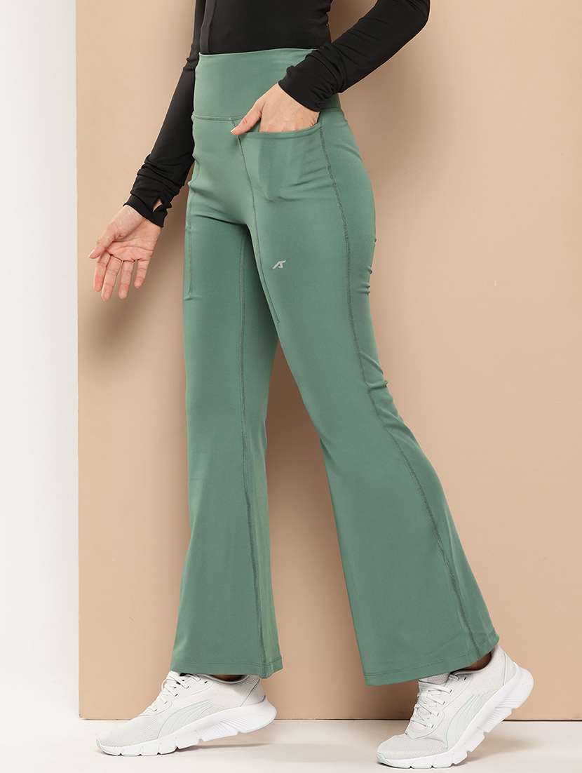 women solid high rise slim fit yoga pant  - 22009269 -  Standard Image - 1