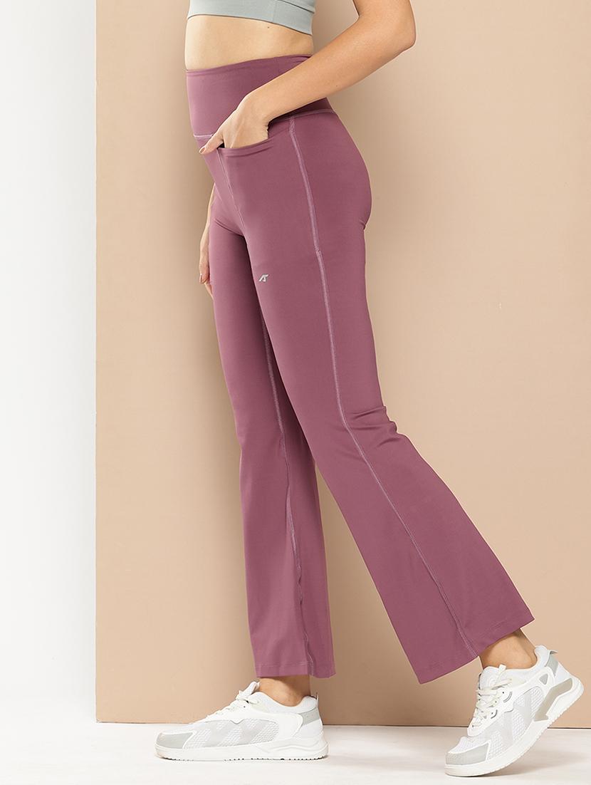 women solid high rise slim fit yoga pant  - 22009274 -  Standard Image - 1