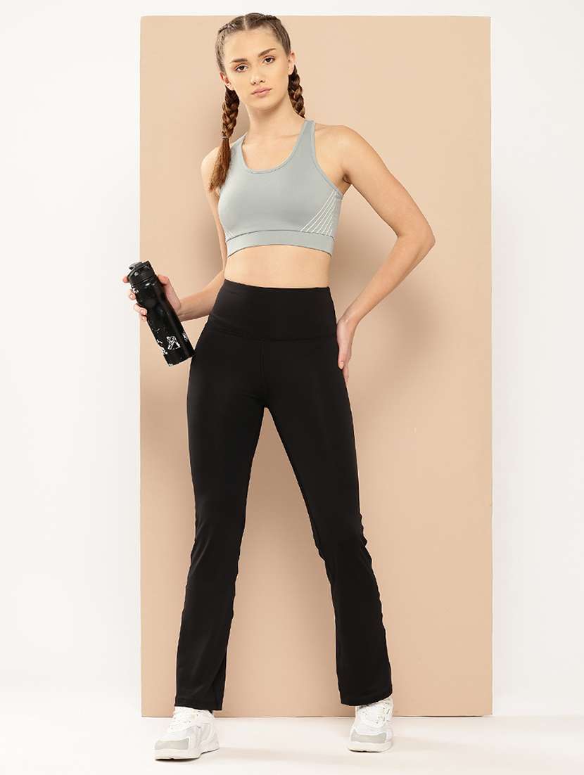 women solid high rise slim fit yoga pant  - 22009280 -  Standard Image - 1