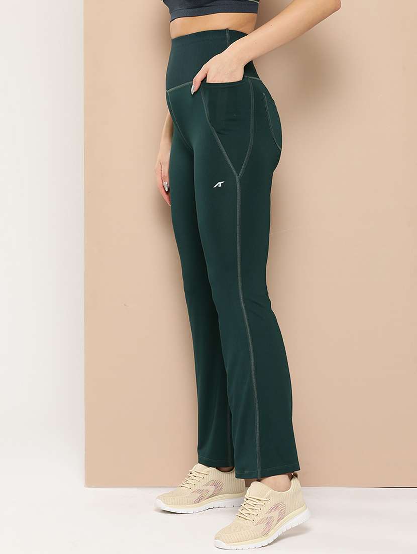 women solid high rise slim fit yoga pant  - 22009283 -  Standard Image - 1