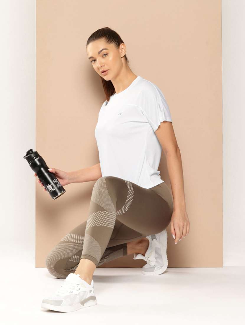 women solid short sleeve dry fit t-shirt - 22009284 -  Standard Image - 4