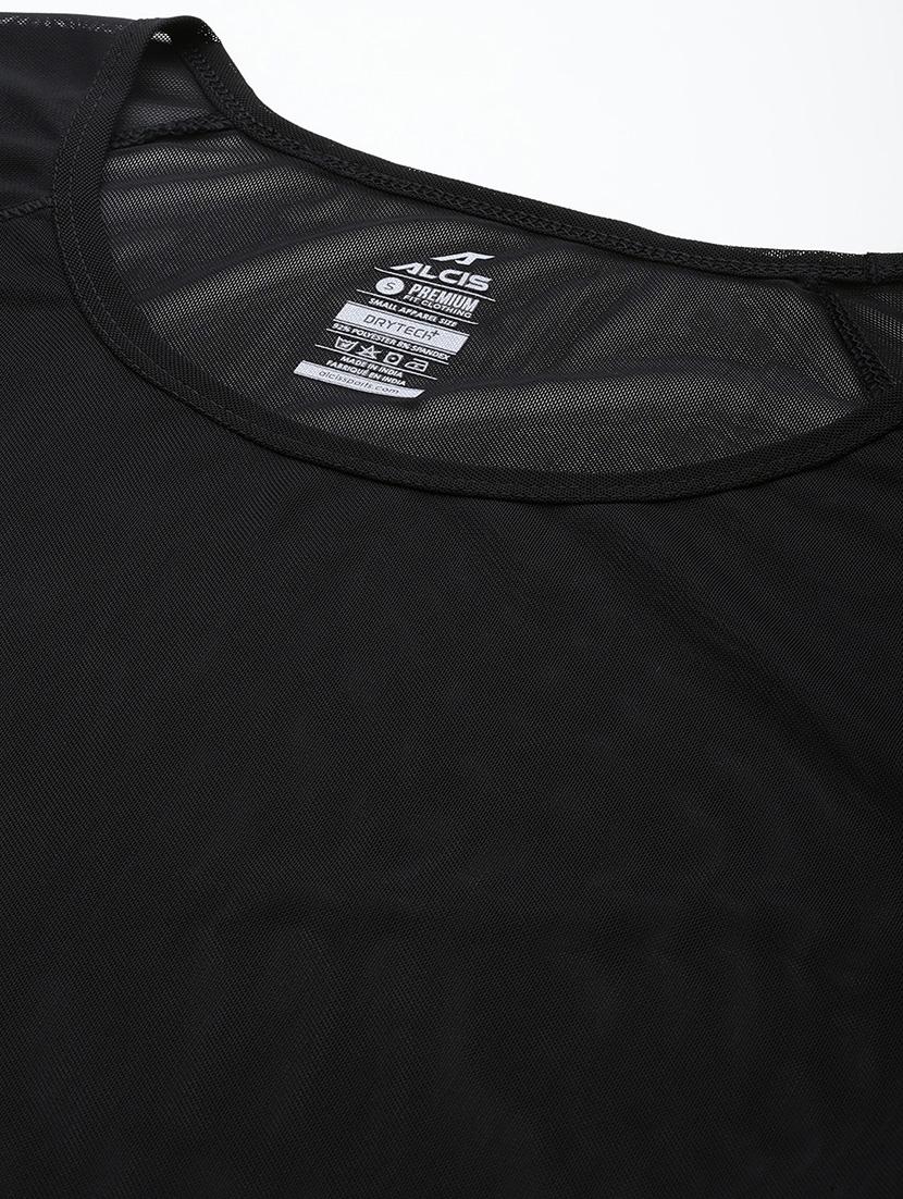 women solid short sleeve dry fit t-shirt - 22009287 - Standard Image - 4