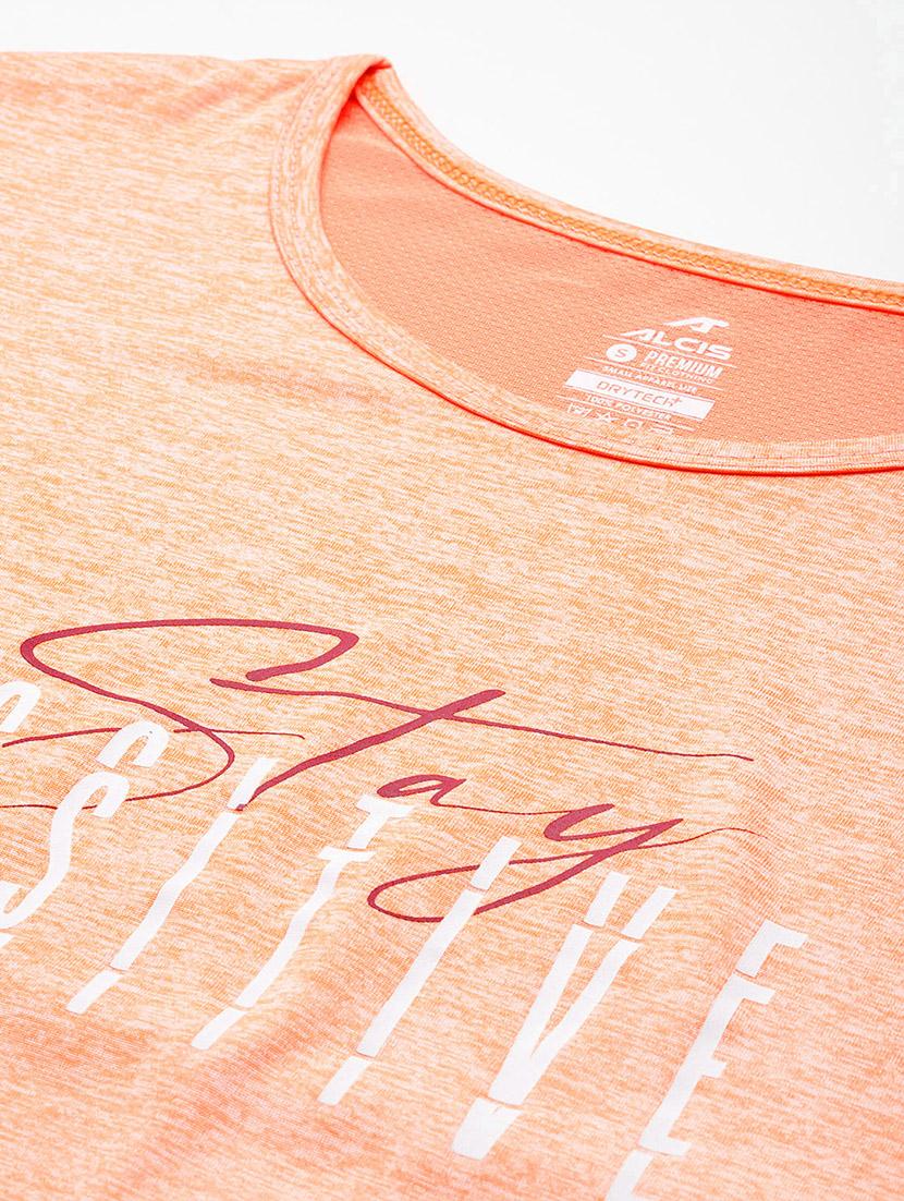 women typographic short sleeve dry fit t-shirt - 22009291 - Standard Image - 4