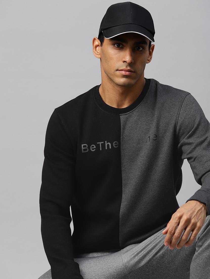 men color block long sleeve regular fit sweatshirt - 22009294 - Zoom Image - 0