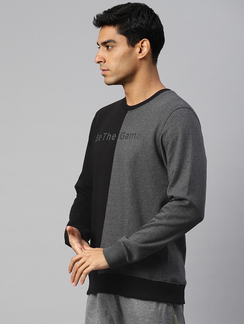 men color block long sleeve regular fit sweatshirt - 22009294 - Standard Image - 1