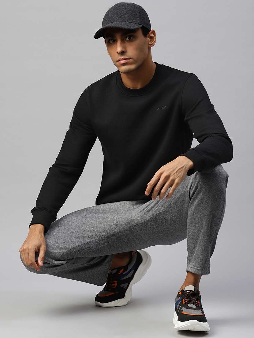 men solid long sleeve regular fit sweatshirt - 22009300 - Standard Image - 1
