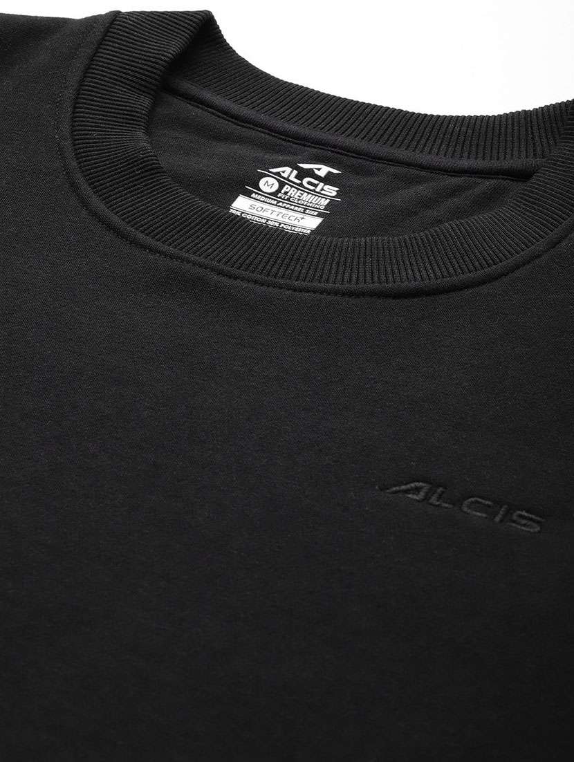 men solid long sleeve regular fit sweatshirt - 22009300 - Standard Image - 4