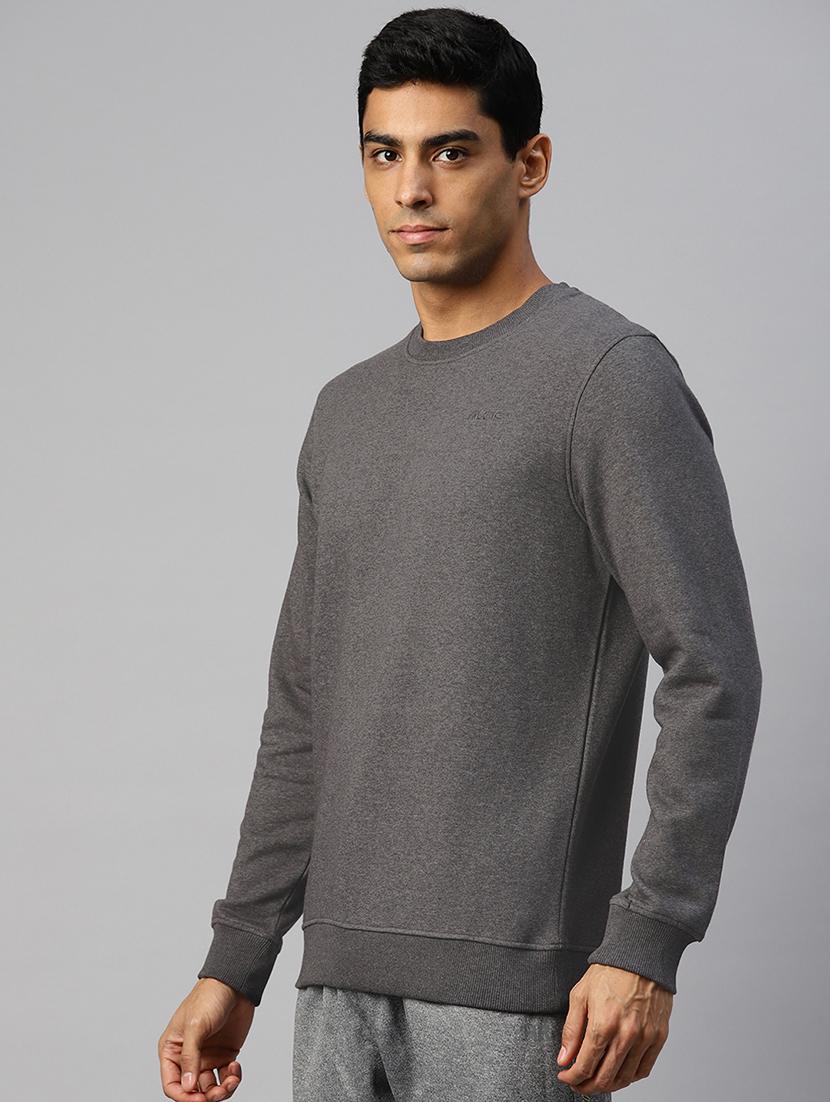 men solid long sleeve regular fit sweatshirt - 22009302 - Standard Image - 1