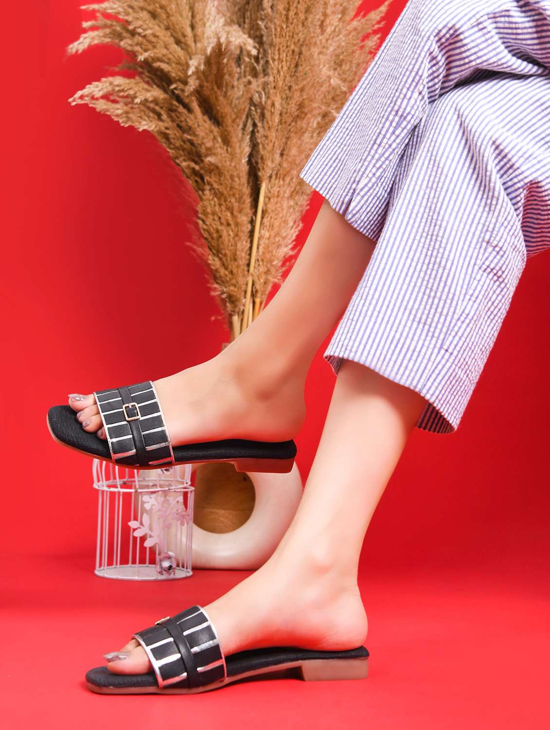 women slip on flat sandal - 22009315 - Standard Image - 1