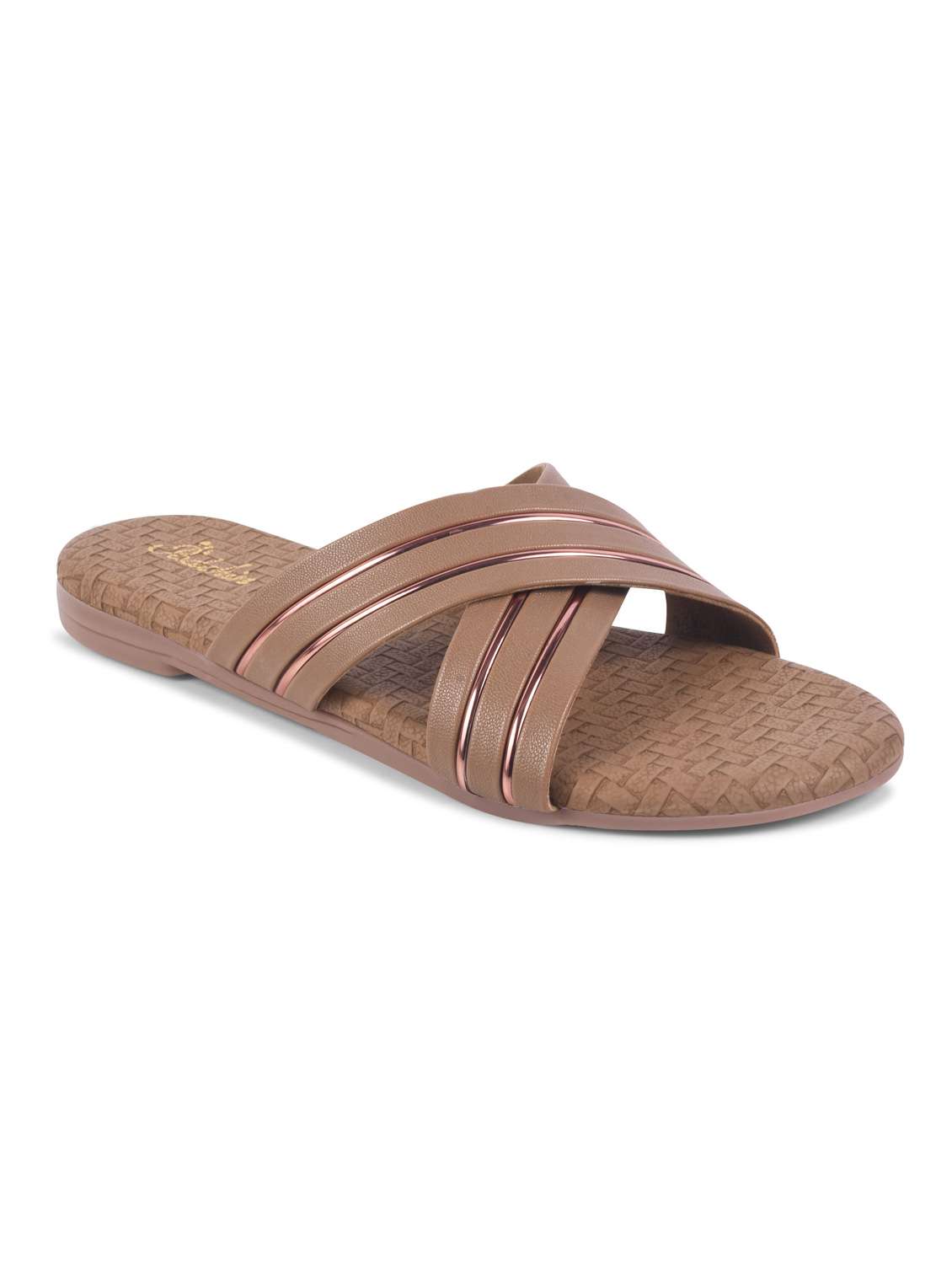 women slip on flat sandal