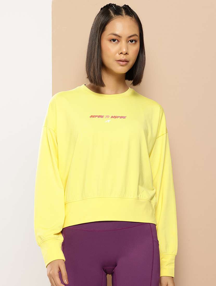 women typographic long sleeve pullover sweatshirt - 22009339 - Standard Image - 1