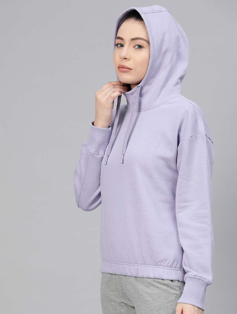 women solid long sleeve pullover sweatshirt - 22009341 -  Standard Image - 1