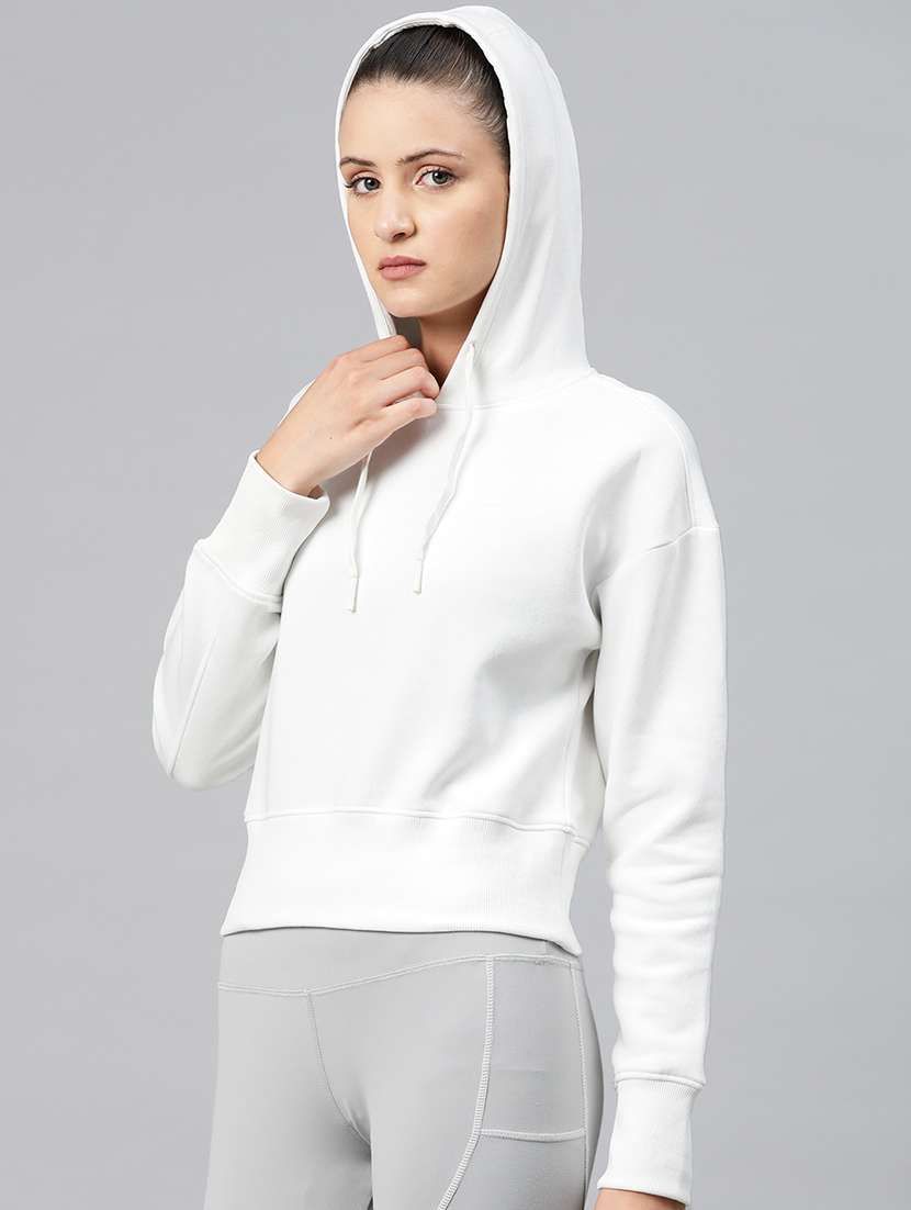 women solid long sleeve pullover sweatshirt - 22009346 -  Standard Image - 1