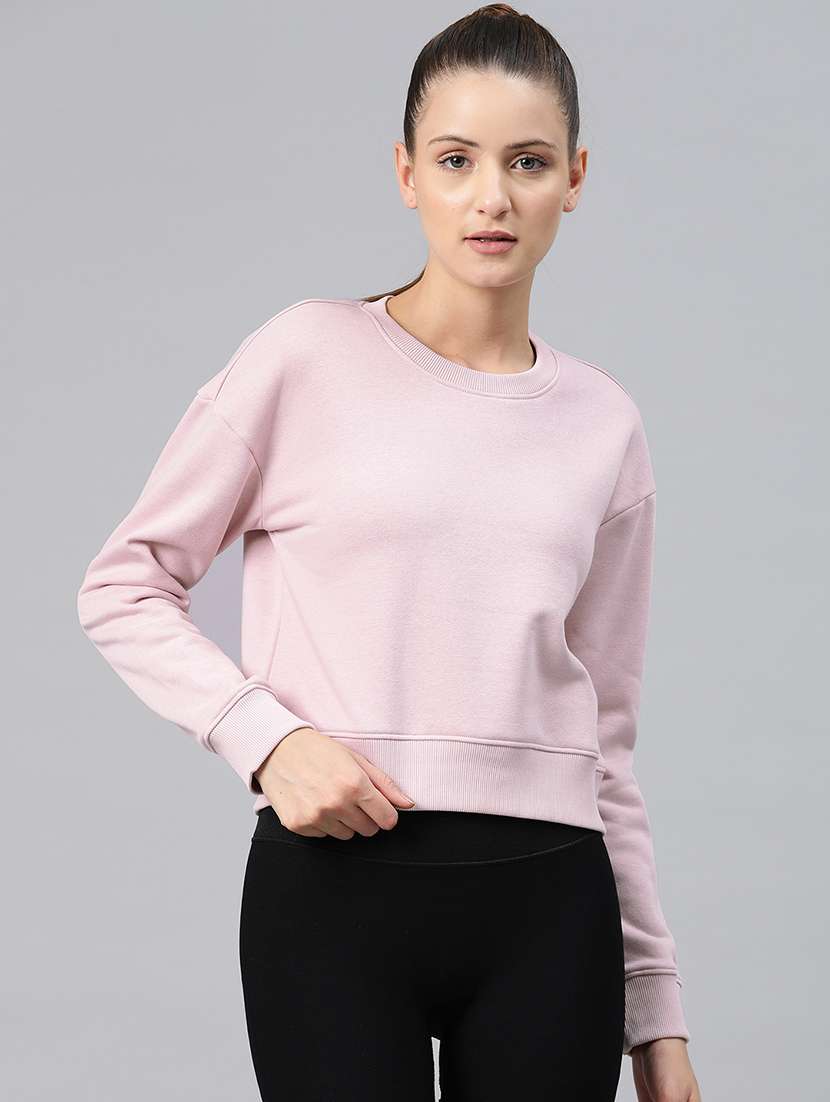 women typographic long sleeve pullover sweatshirt - 22009350 -  Standard Image - 1