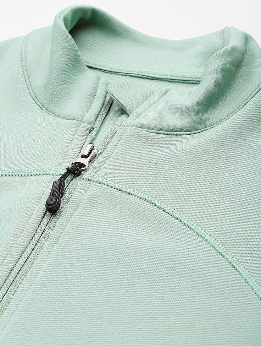 women solid long sleeve zipper sweatshirt - 22009351 -  Standard Image - 4