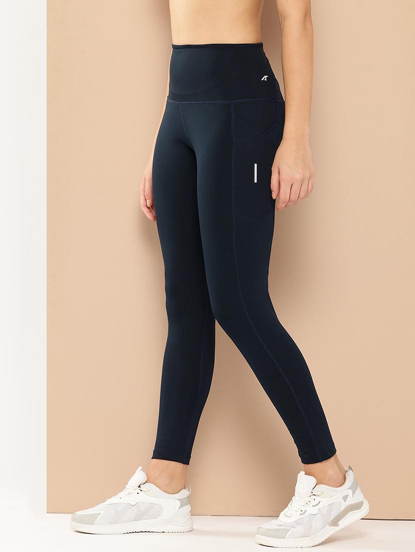 women solid high rise ankle length tights - 22009355 -  Standard Image - 1