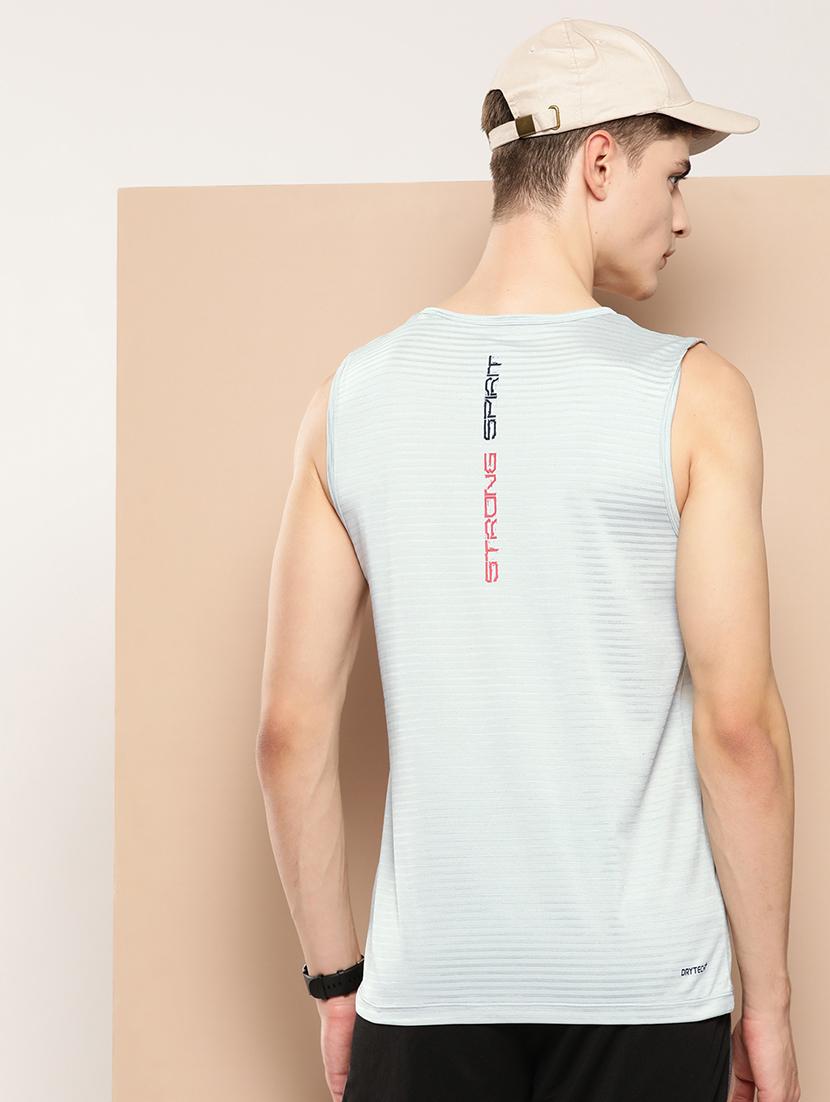 men striped sleeveless dry fit t-shirt - 22009364 - Standard Image - 4