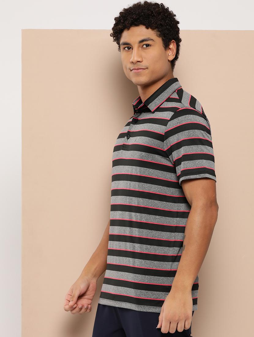 men striped short sleeve regular fit polo t-shirt - 22009371 -  Standard Image - 1