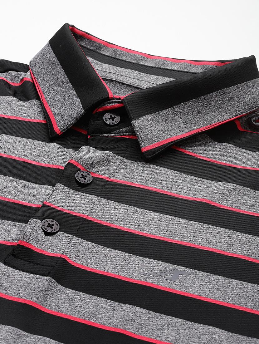 men striped short sleeve regular fit polo t-shirt - 22009371 - Standard Image - 4