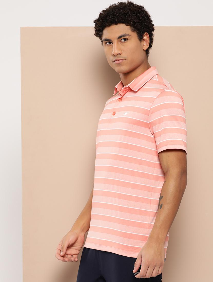 men striped short sleeve regular fit polo t-shirt - 22009373 - Standard Image - 1