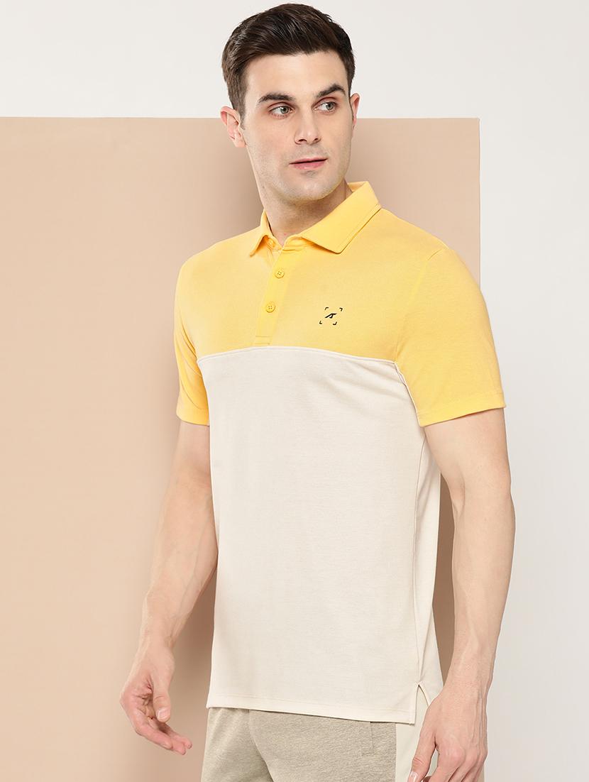 men color block short sleeve regular fit polo t-shirt - 22009379 - Standard Image - 1