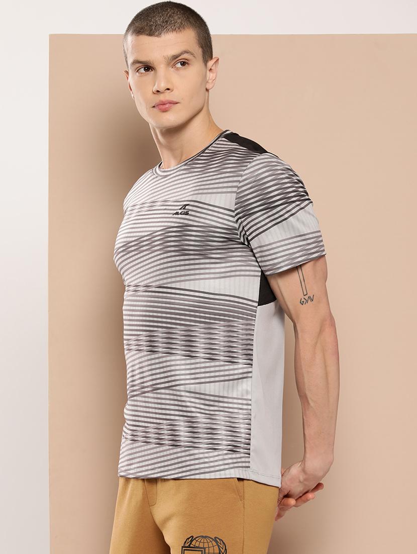 men striped short sleeve regular fit sport t-shirt - 22009380 -  Standard Image - 1
