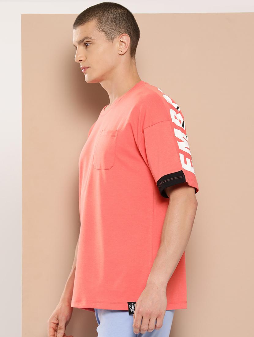 men back print short sleeve loose fit t-shirt - 22009384 - Standard Image - 1