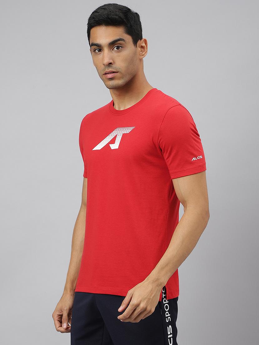 men chest print short sleeve regular fit t-shirt - 22009387 -  Standard Image - 1