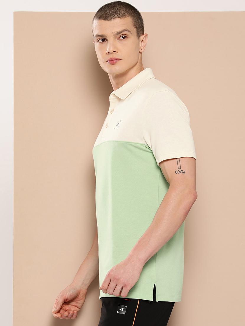 men color block short sleeve regular fit polo t-shirt - 22009388 - Standard Image - 1