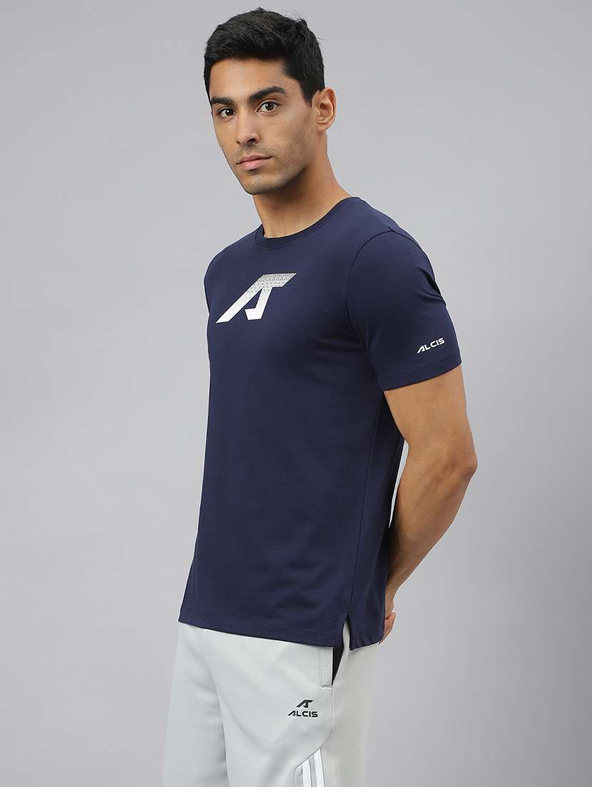 men chest print short sleeve regular fit t-shirt - 22009389 -  Standard Image - 1