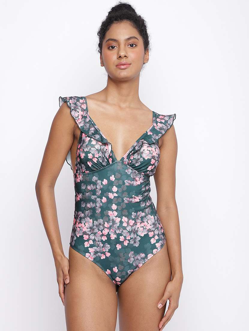 women printed sleeveless backless monokini - 22009428 -  Standard Image - 1