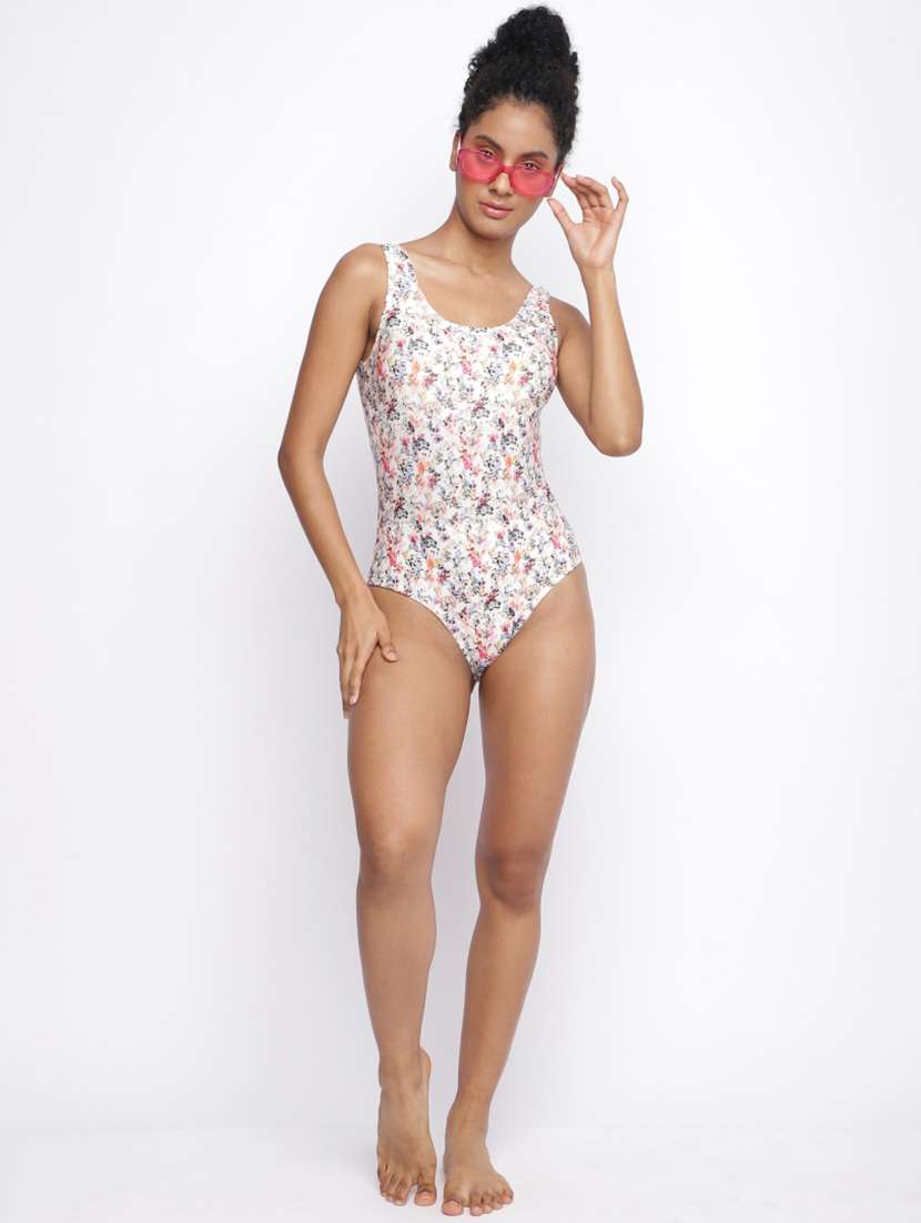 women floral print sleeveless monokini