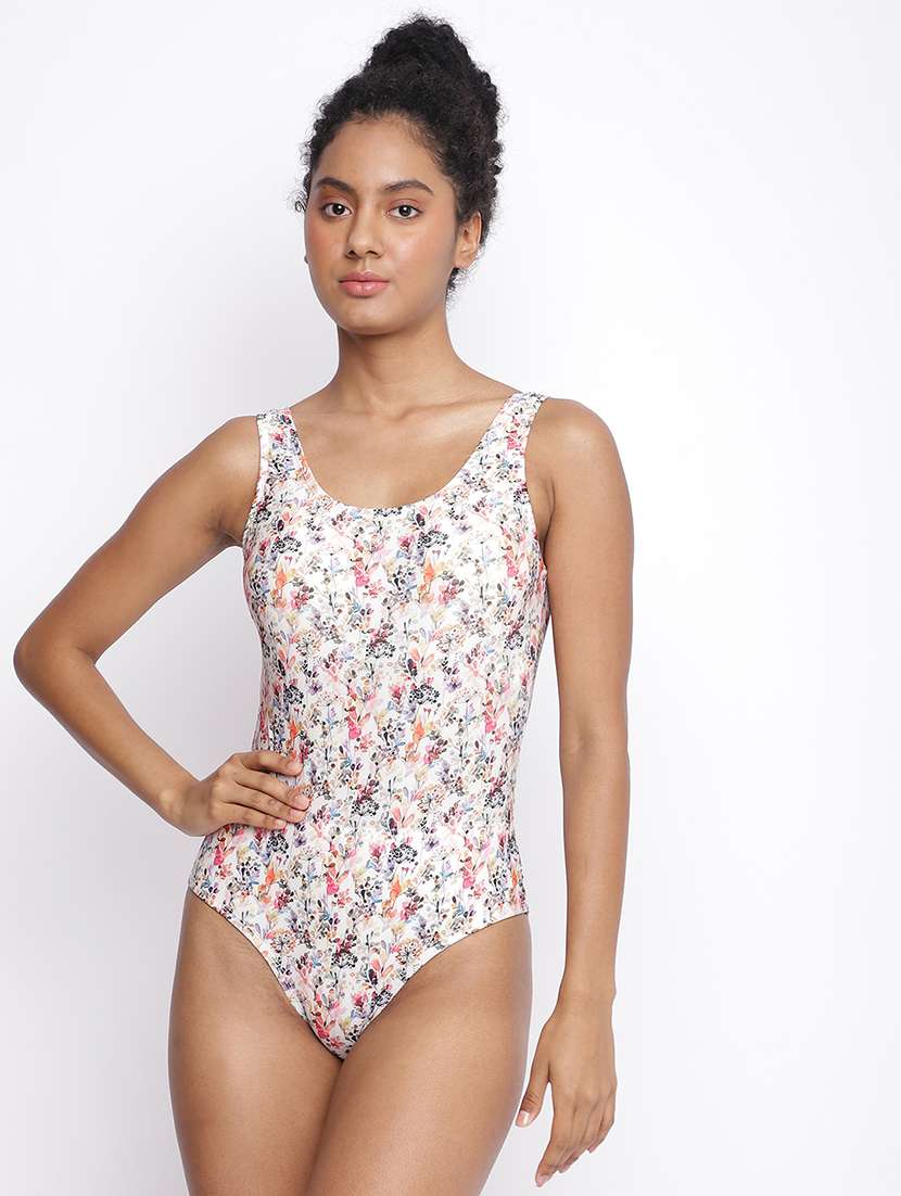women floral print sleeveless monokini - 22009429 -  Standard Image - 1