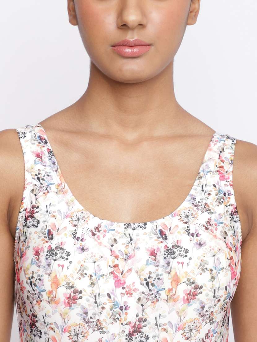 women floral print sleeveless monokini - 22009429 -  Standard Image - 4