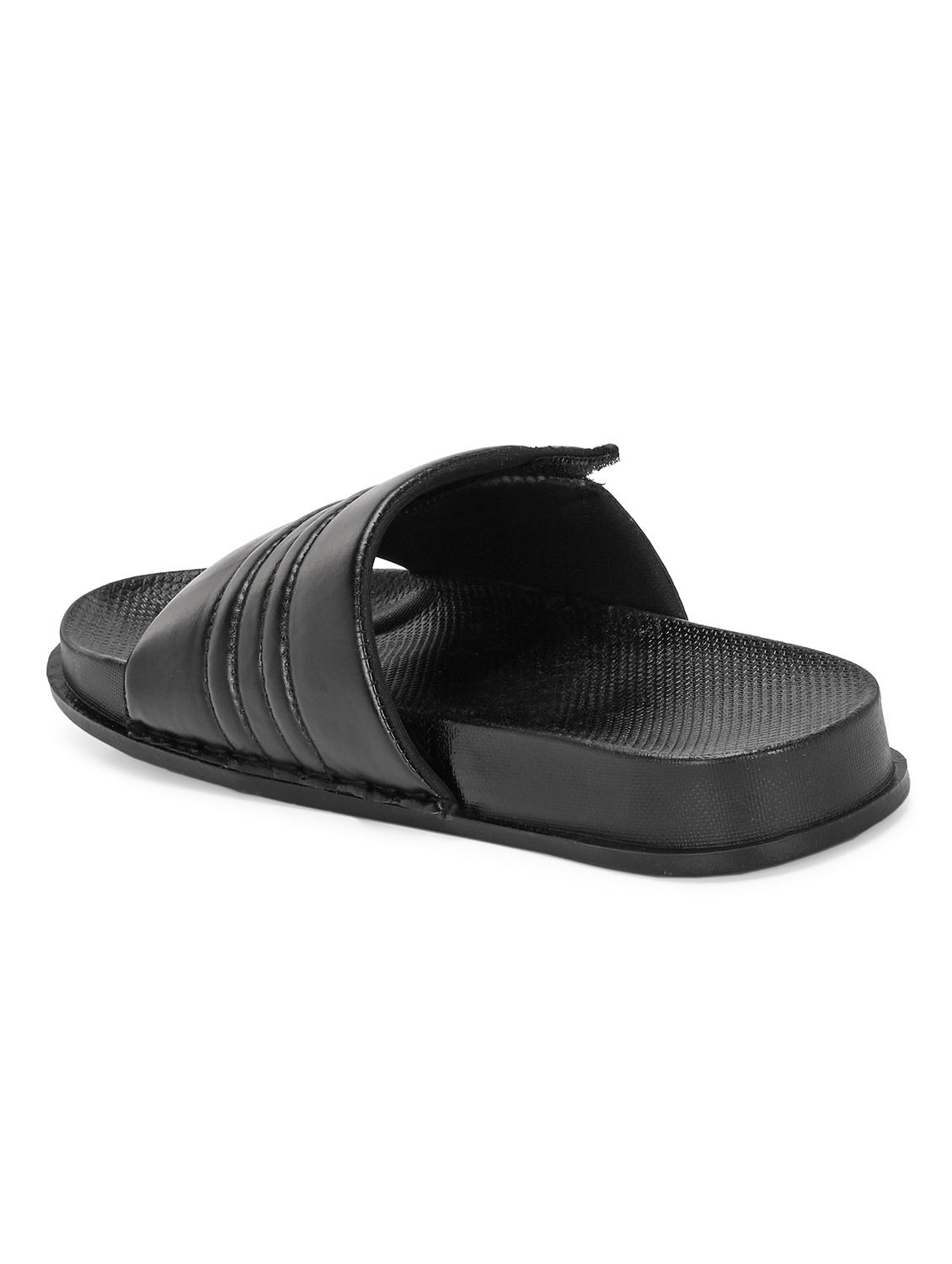 men black slip on slider - 22009446 - Standard Image - 4