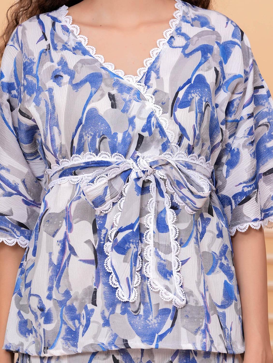 women printed top and trouser co-ord set - 22009460 - Standard Image - 4