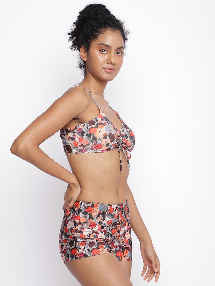 women printed sleeveless bikini set - 22009495 -  Standard Image - 1