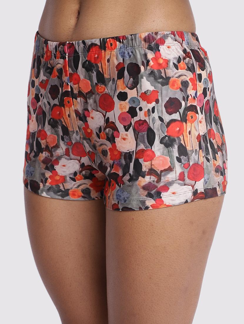 women printed low rise tankini shorts - 22009500 - Standard Image - 4