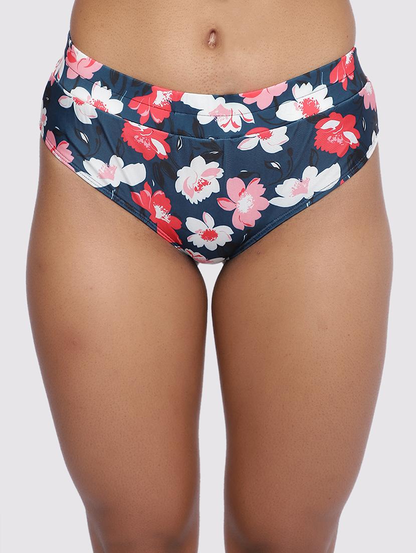 women blue floral print tankini panty - 22009501 - Standard Image - 4