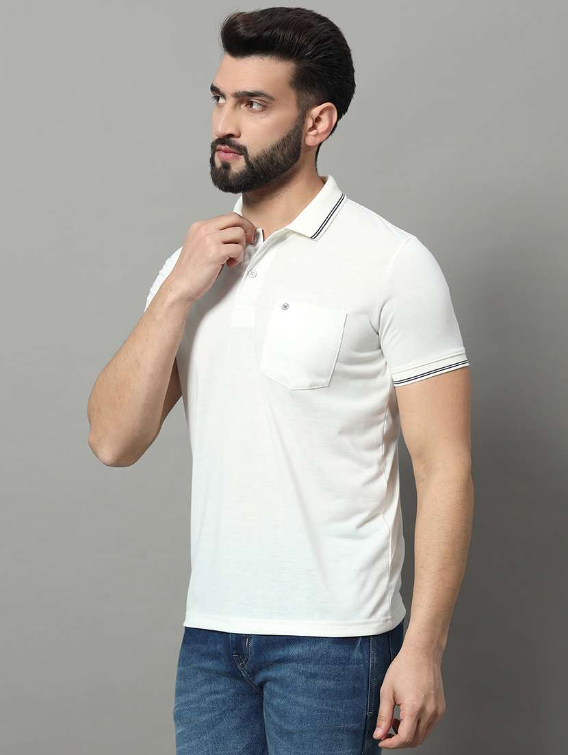 men solid short sleeve regular fit polo t-shirt - 22009515 -  Standard Image - 1