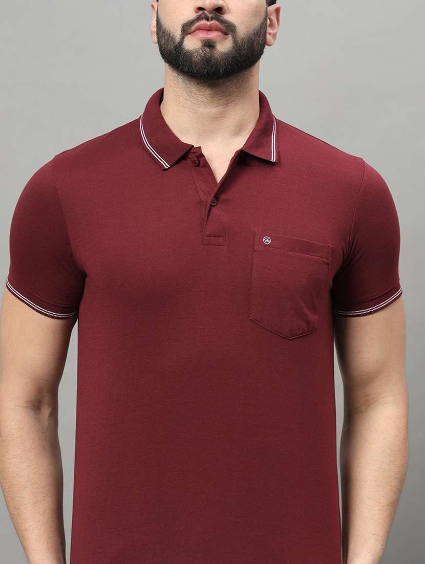 men solid short sleeve regular fit polo t-shirt - 22009516 -  Standard Image - 4