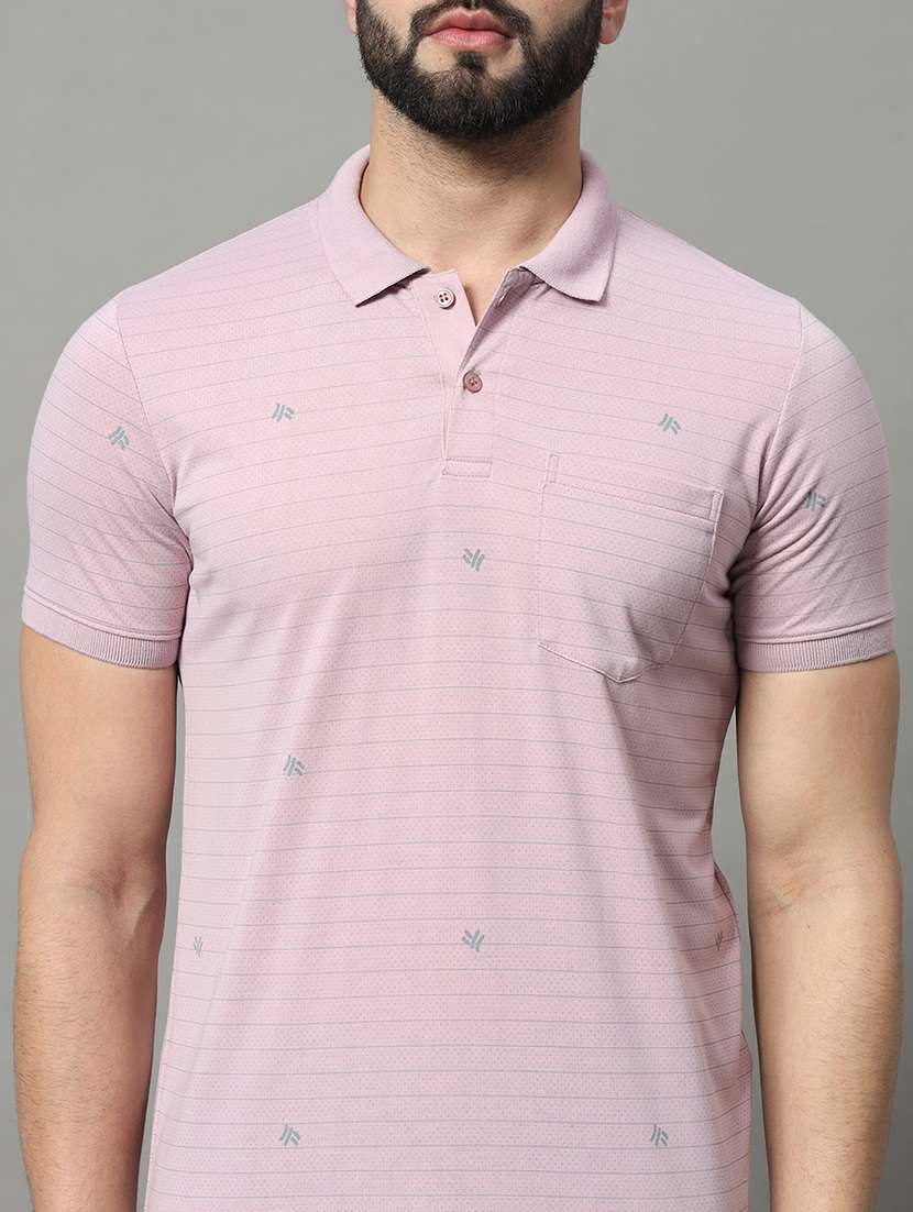 men striped short sleeve regular fit polo t-shirt - 22009517 -  Standard Image - 4