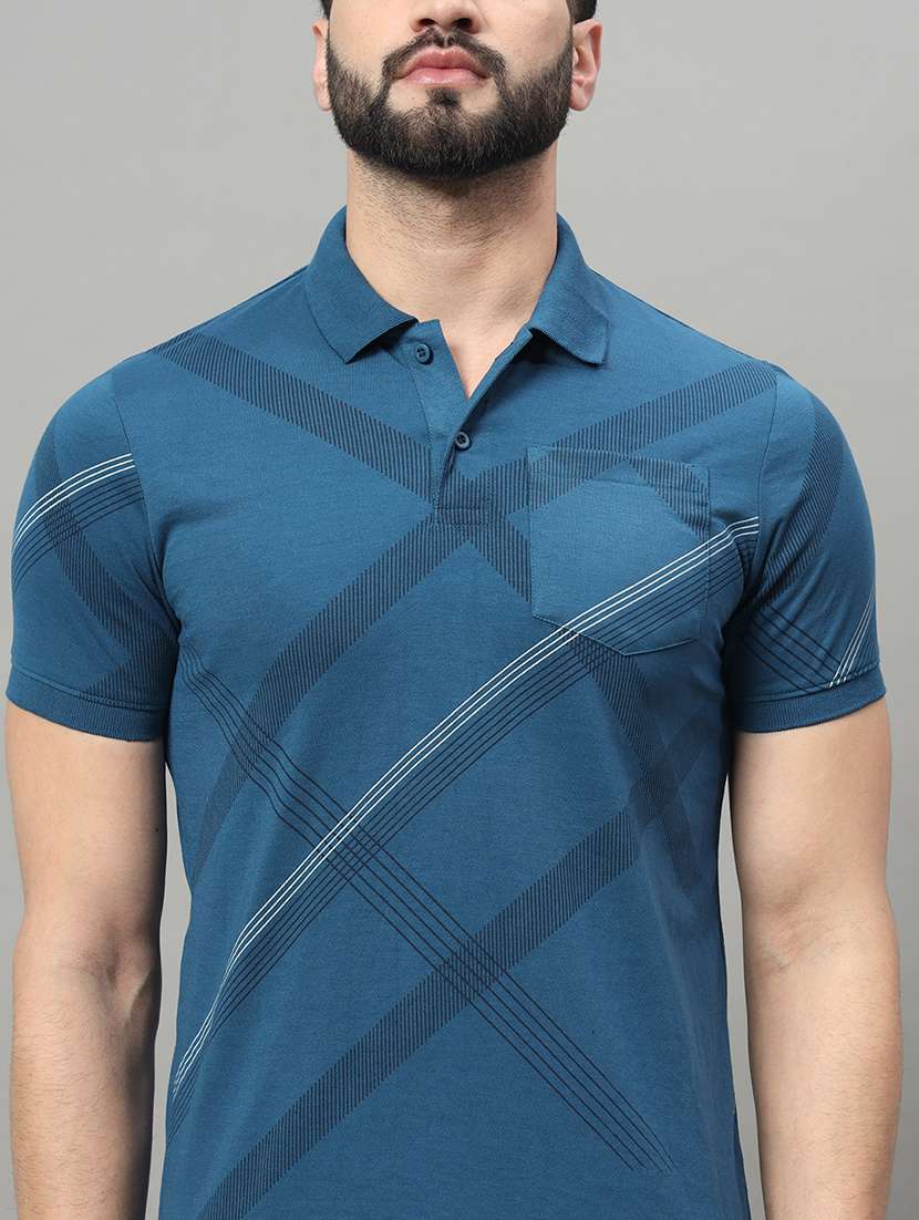 men printed short sleeve regular fit polo t-shirt - 22009520 -  Standard Image - 4