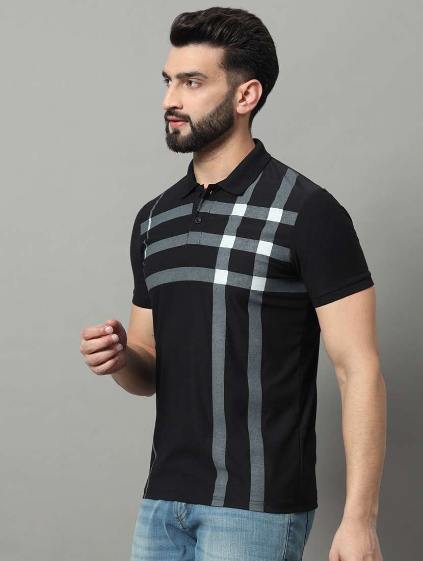 men printed short sleeve regular fit polo t-shirt - 22009526 -  Standard Image - 1