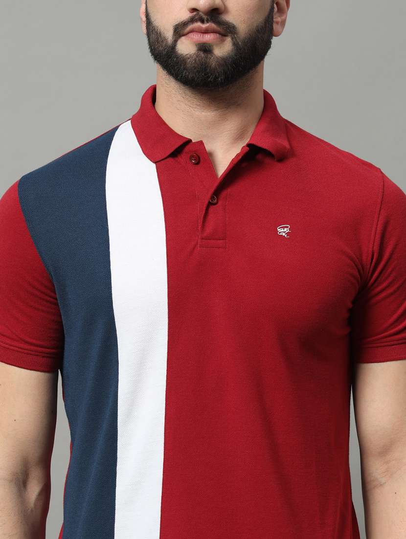 men color block short sleeve regular fit polo t-shirt - 22009530 -  Standard Image - 4