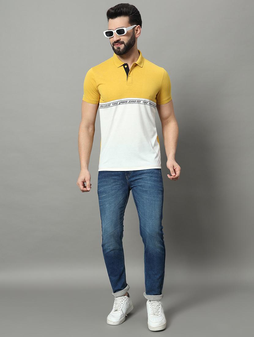 men color block short sleeve regular fit polo t-shirt - 22009540 - Standard Image - 4