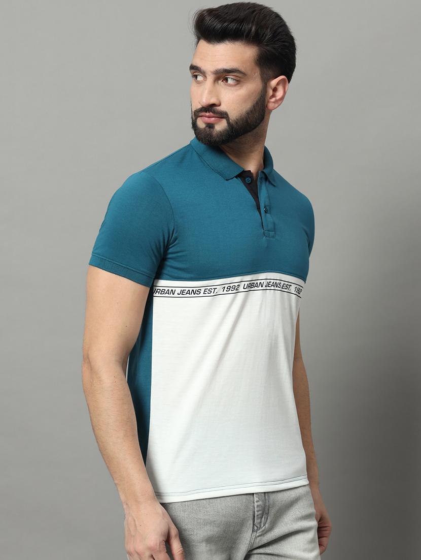 men color block short sleeve regular fit polo t-shirt - 22009541 - Standard Image - 1