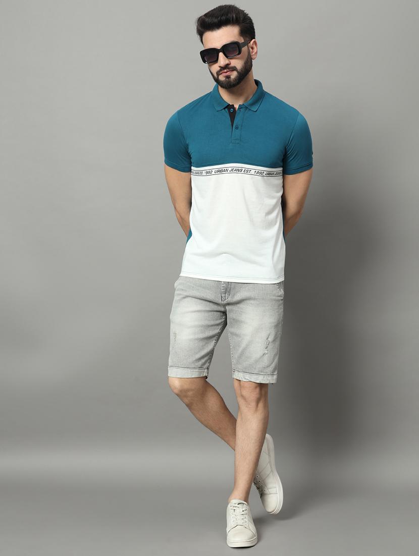 men color block short sleeve regular fit polo t-shirt - 22009541 - Standard Image - 4