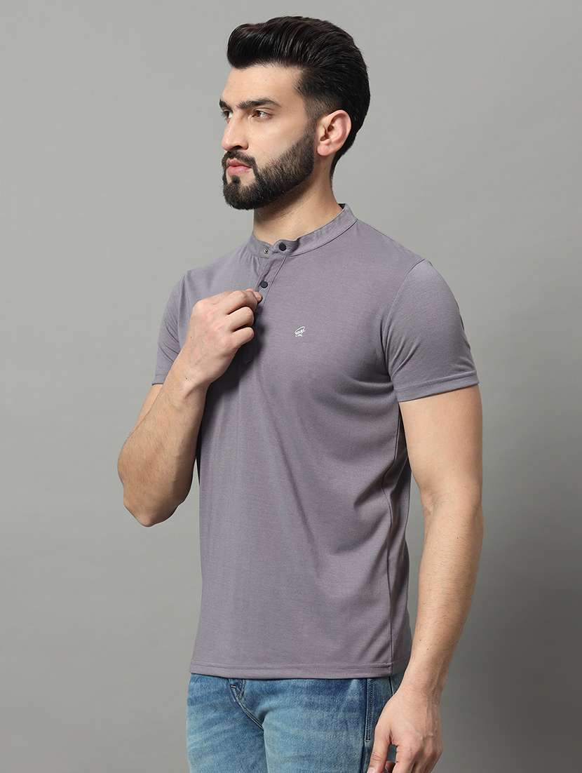 men solid short sleeve regular fit t-shirt - 22009547 -  Standard Image - 1