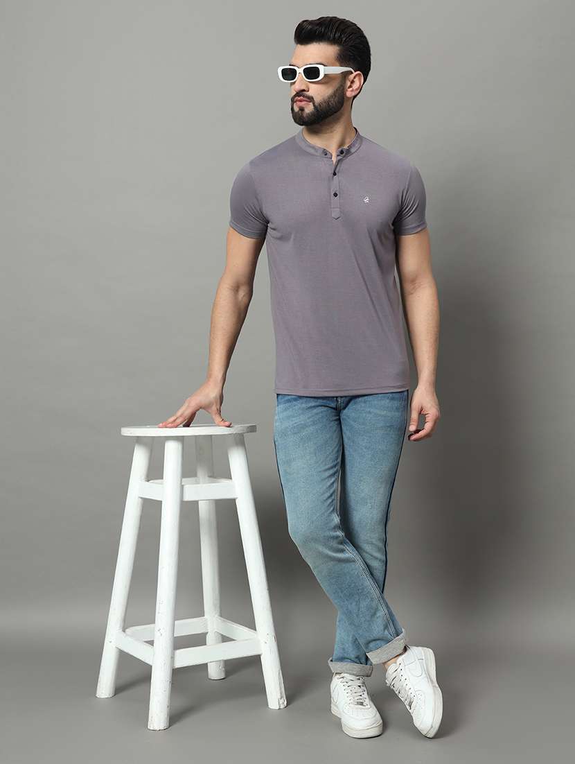 men solid short sleeve regular fit t-shirt - 22009547 -  Standard Image - 4